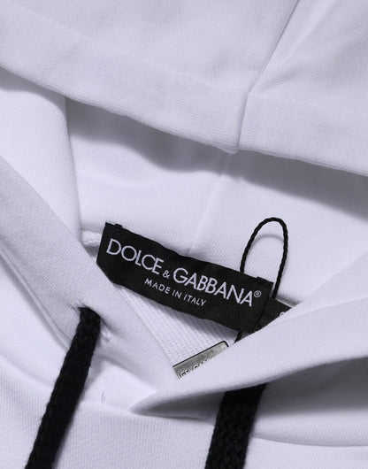 Sudadera con capucha y corazón sagrado blanca de Dolce & Gabbana
