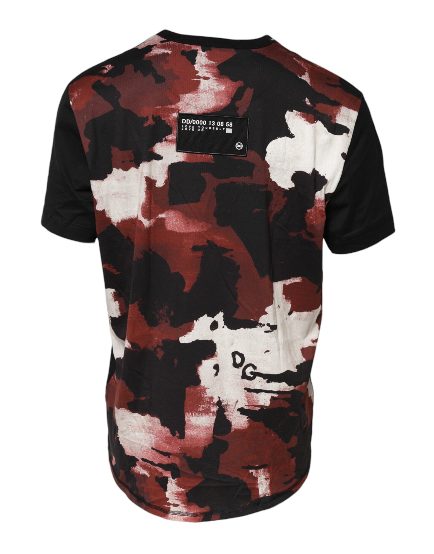 Camiseta de cuello redondo con camuflaje multicolor de Dolce & Gabbana