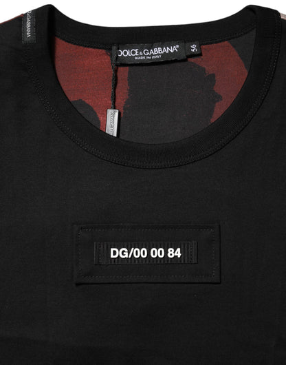 Camiseta de cuello redondo con camuflaje multicolor de Dolce & Gabbana