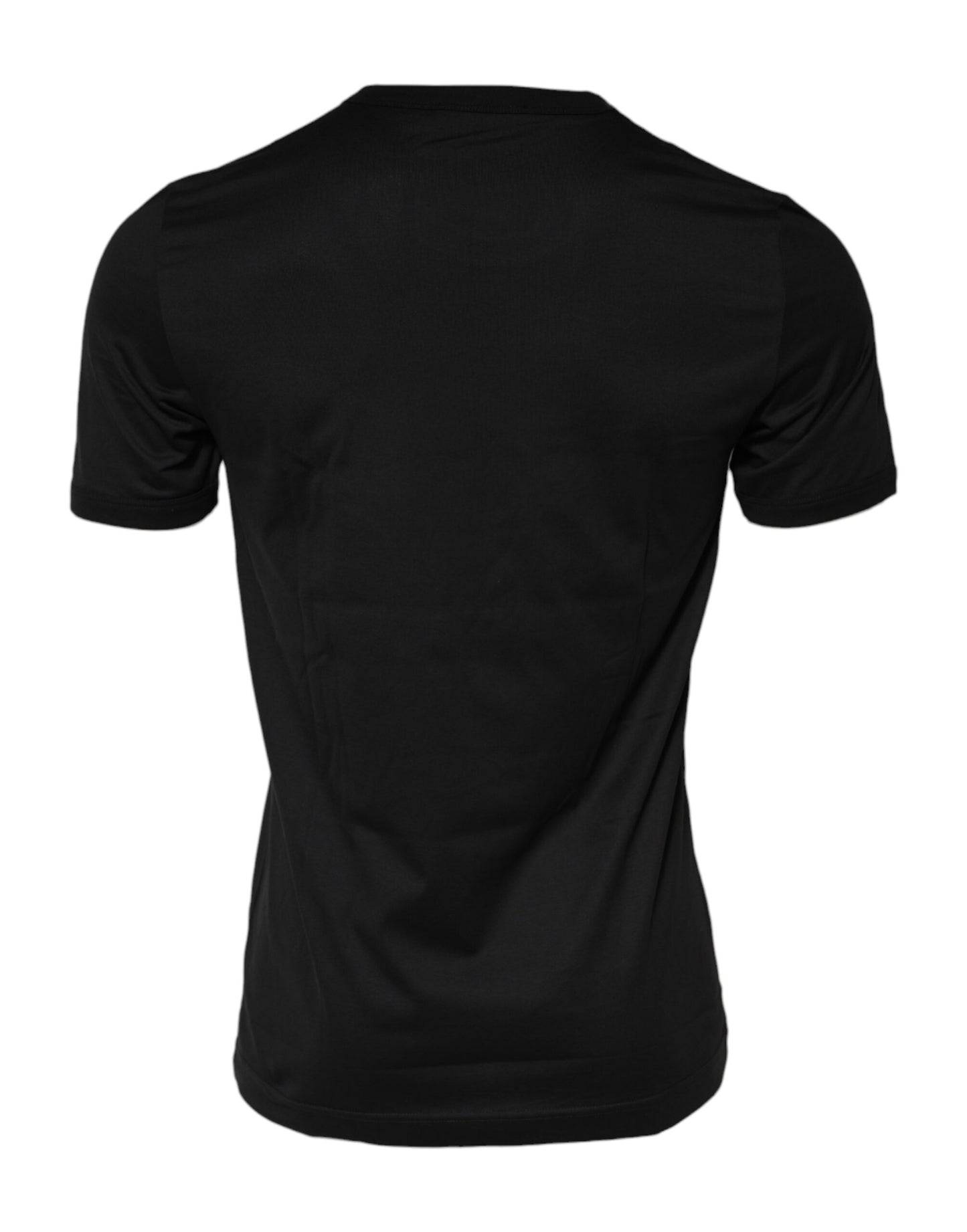 Camiseta de cuello redondo de algodón con el Sagrado Corazón en negro de Dolce & Gabbana