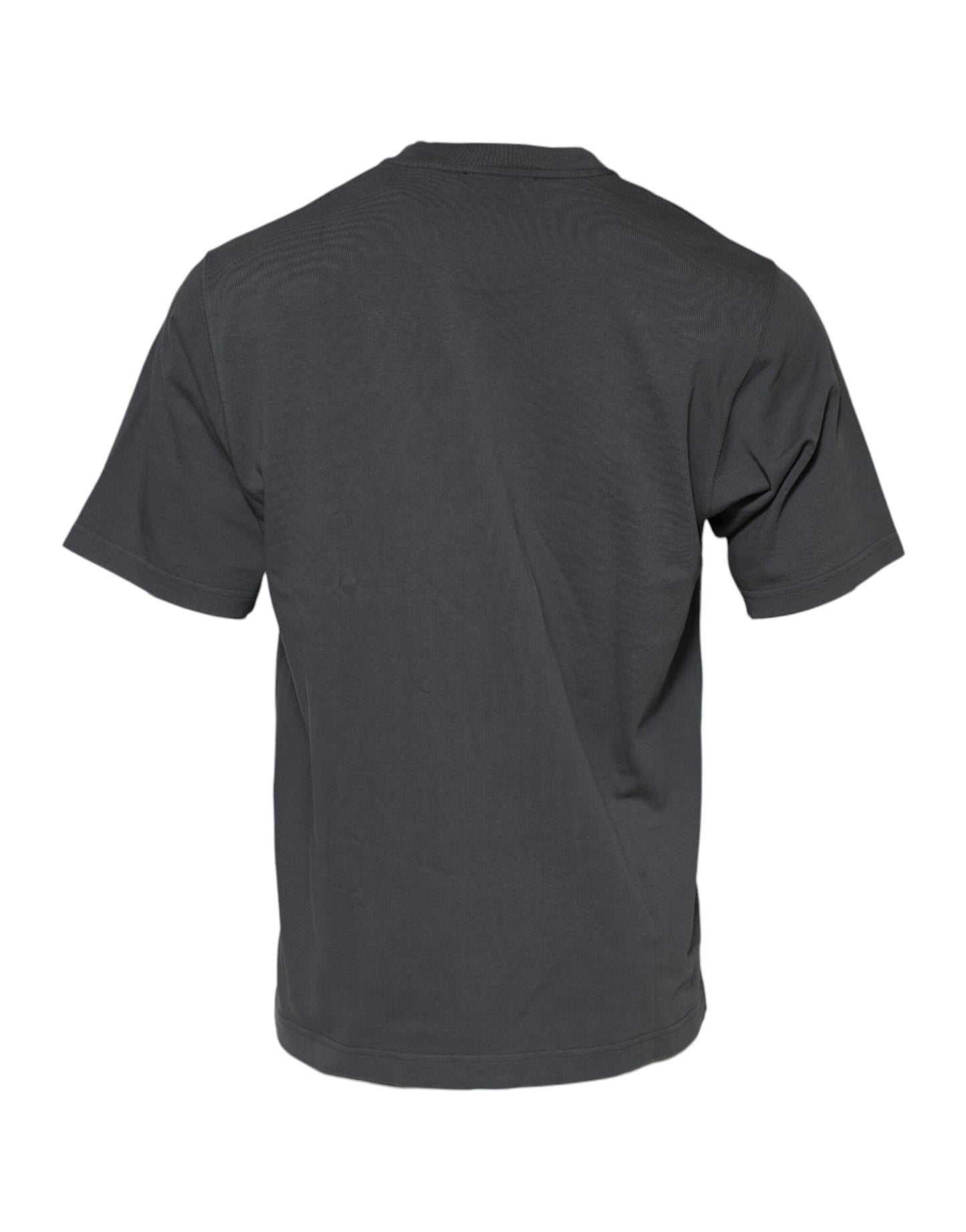Camiseta Dolce & Gabbana de Algodón con Logo Gráfico y Cuello Redondo, Color Gris