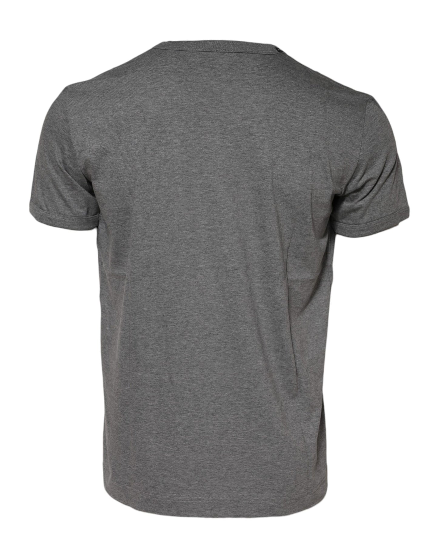 Camiseta Dolce & Gabbana de Algodón Gris de Cuello Redondo y Manga Corta