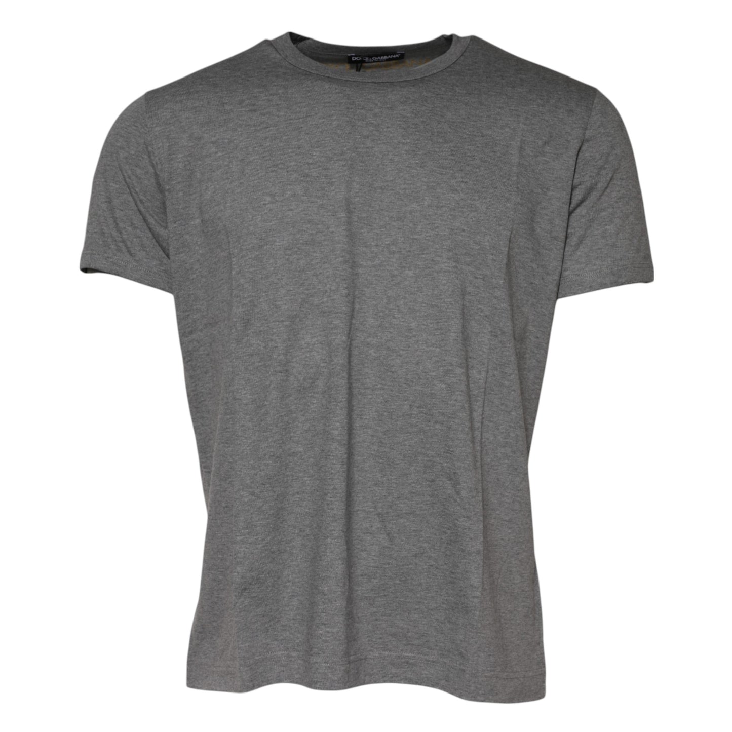 Camiseta Dolce & Gabbana de Algodón Gris de Cuello Redondo y Manga Corta