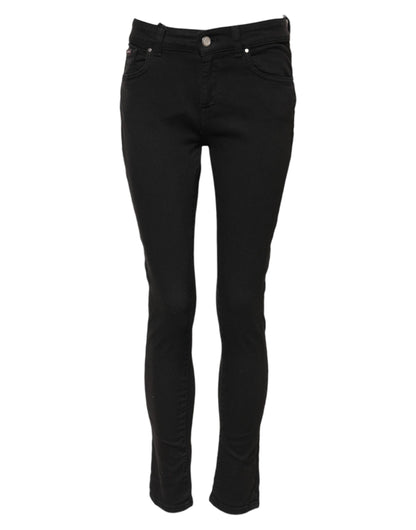 Vaqueros Dolce & Gabbana negros de algodón ajustados de talle medio