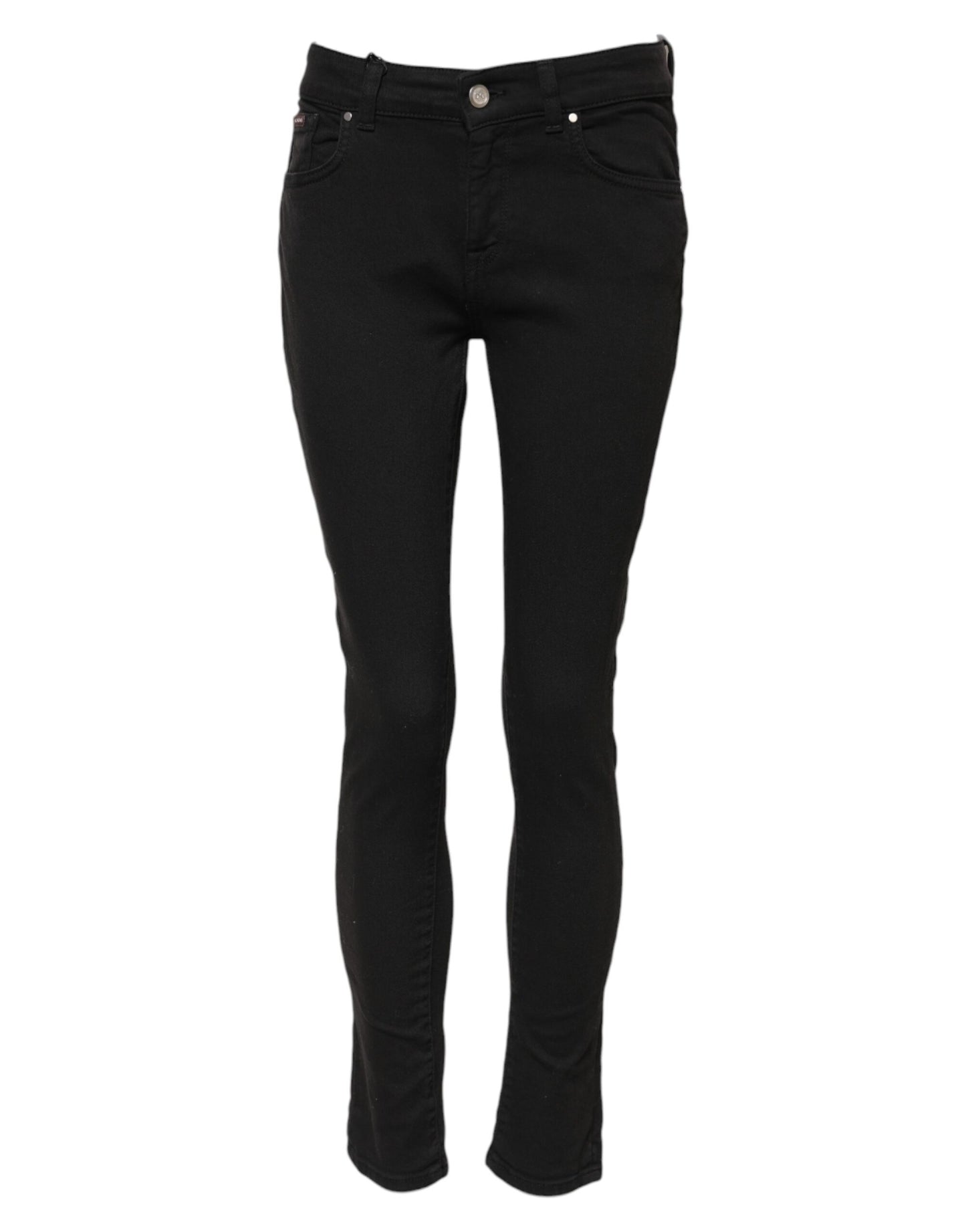 Vaqueros Dolce & Gabbana negros de algodón ajustados de talle medio