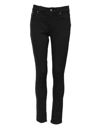 Vaqueros Dolce & Gabbana negros de algodón ajustados de talle medio