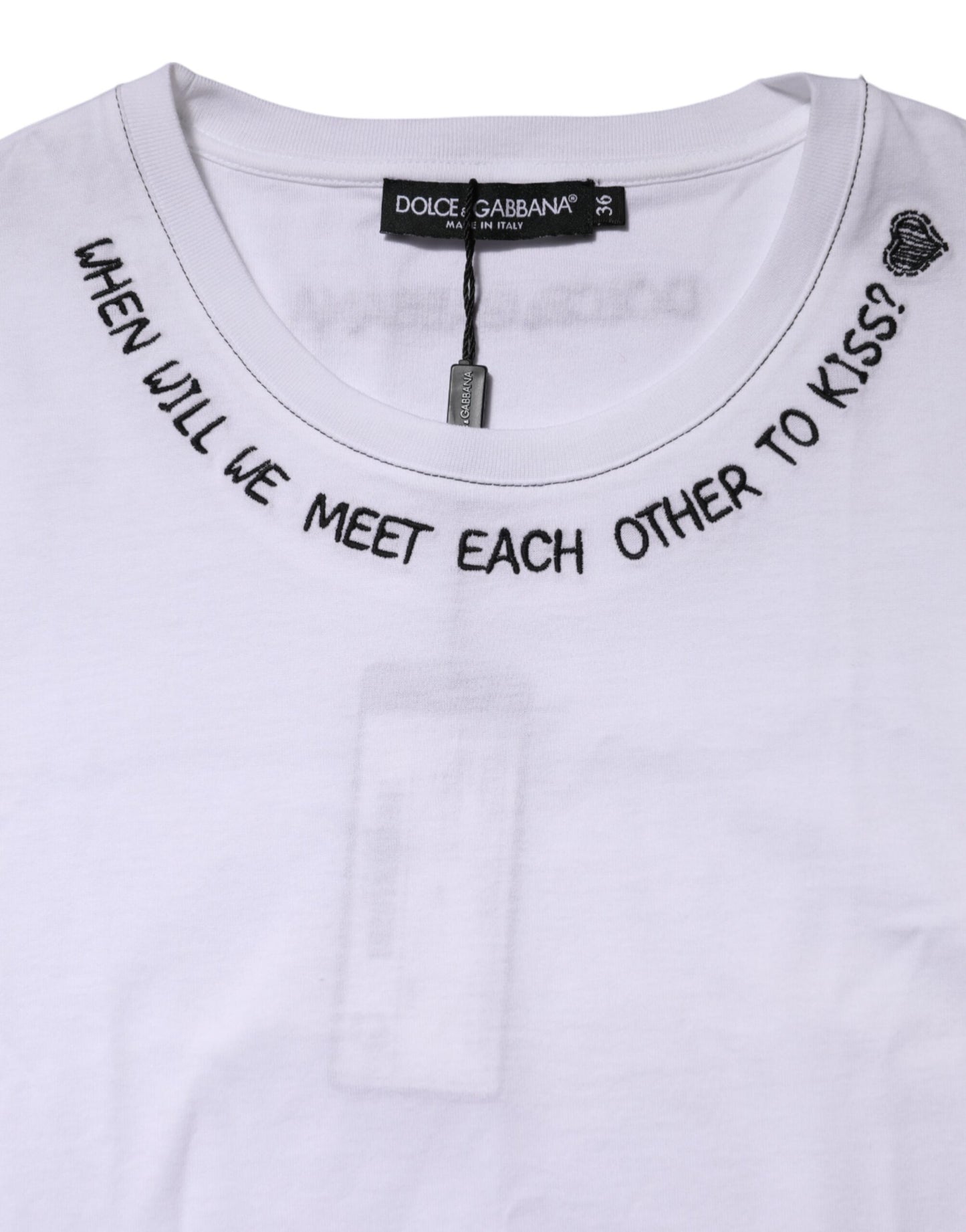 Camiseta sin mangas estampada de algodón blanco de Dolce & Gabbana