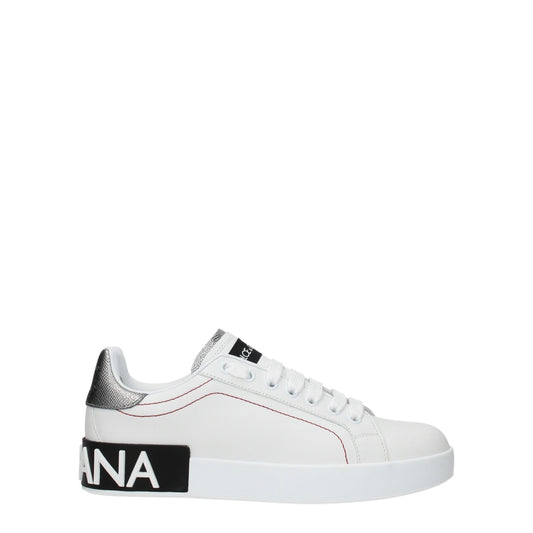 Zapatillas bajas de piel blanca Dolce & Gabbana