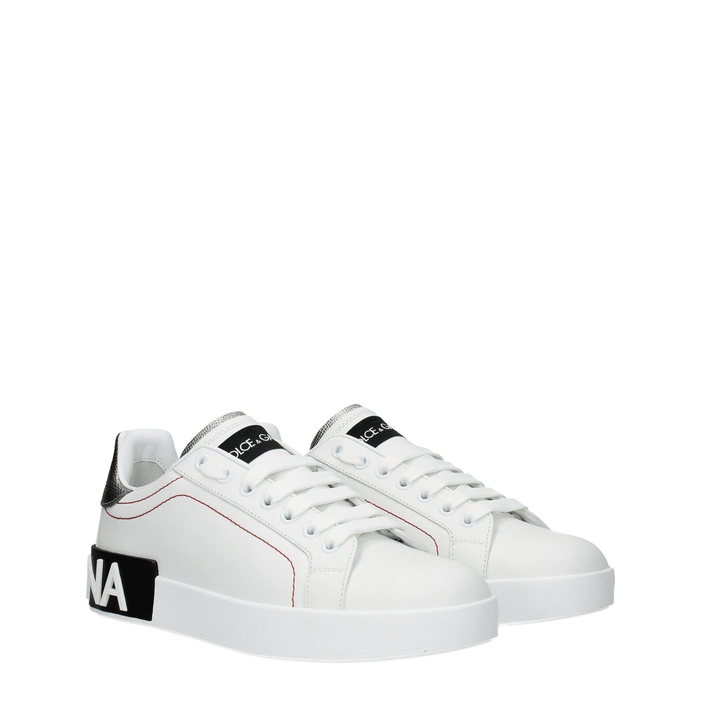 Zapatillas bajas de piel blanca Dolce & Gabbana