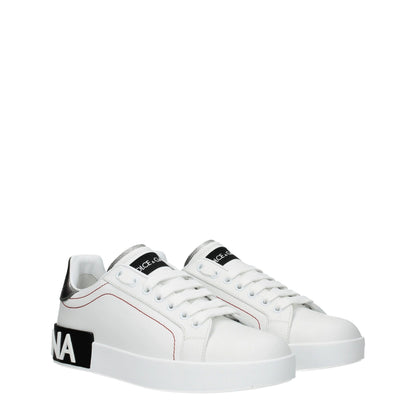Zapatillas bajas de piel blanca Dolce & Gabbana