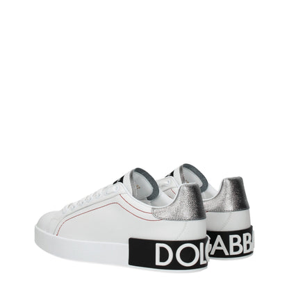 Zapatillas bajas de piel blanca Dolce & Gabbana