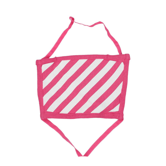Mascarilla Off-White de algodón rosa
