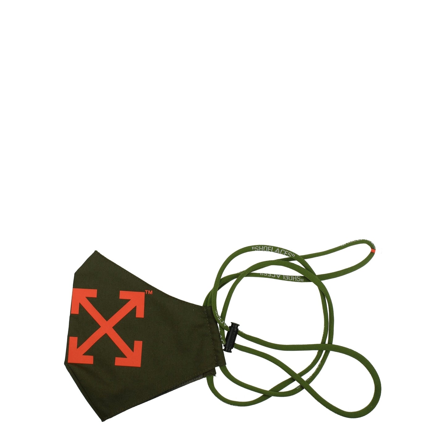 Mascarilla Off-White de poliéster verde
