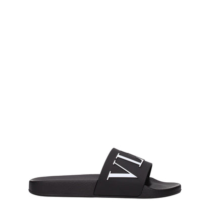 Pantuflas de algodón negras Valentino Garavani