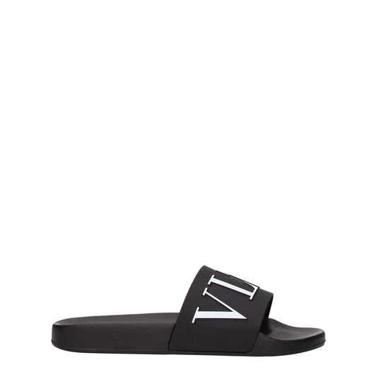 Pantuflas de algodón negras Valentino Garavani
