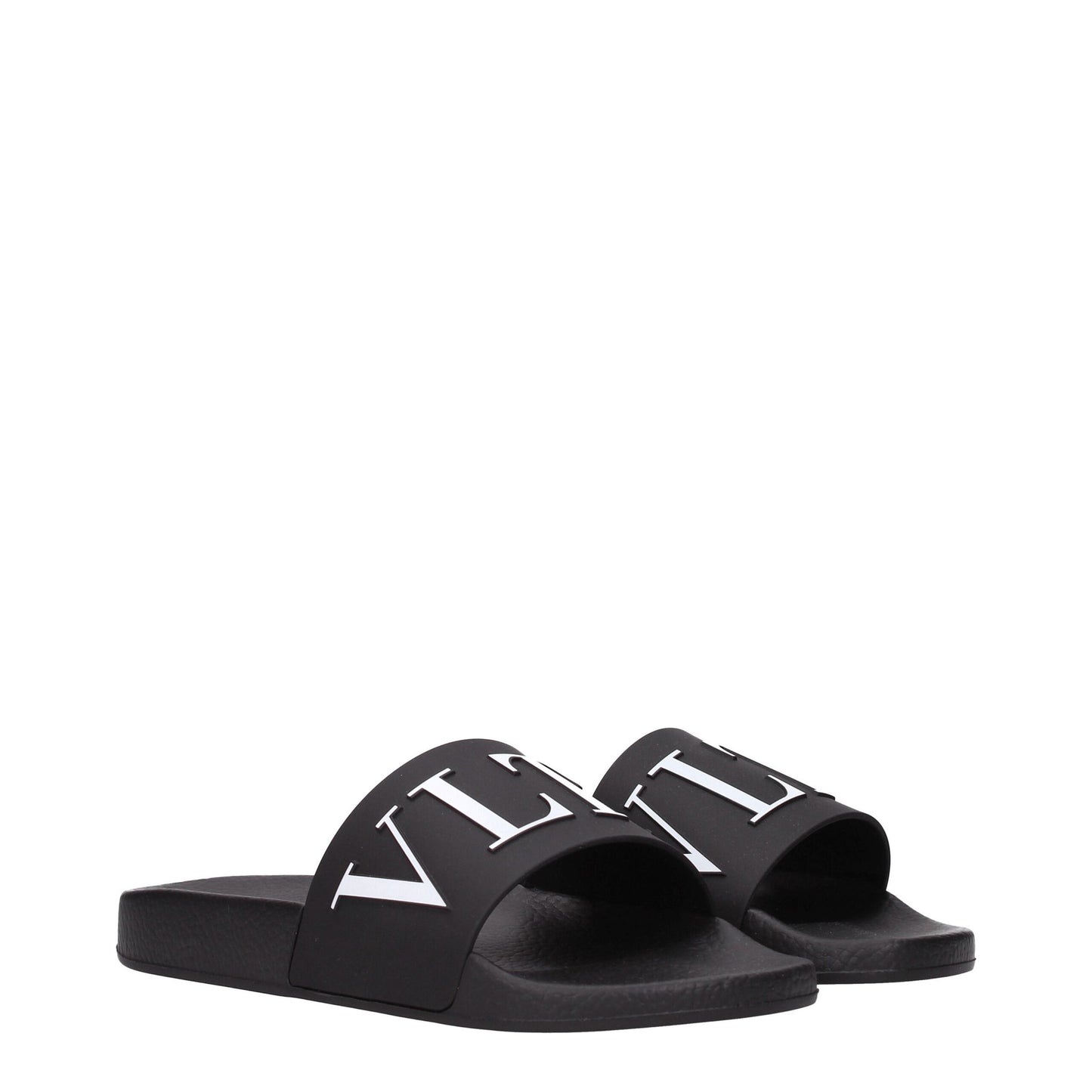 Pantuflas de algodón negras Valentino Garavani