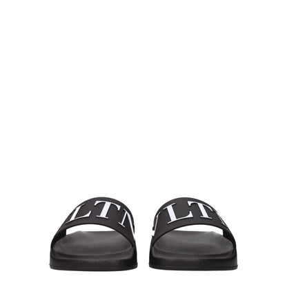 Pantuflas de algodón negras Valentino Garavani