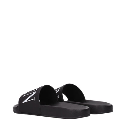 Pantuflas de algodón negras Valentino Garavani