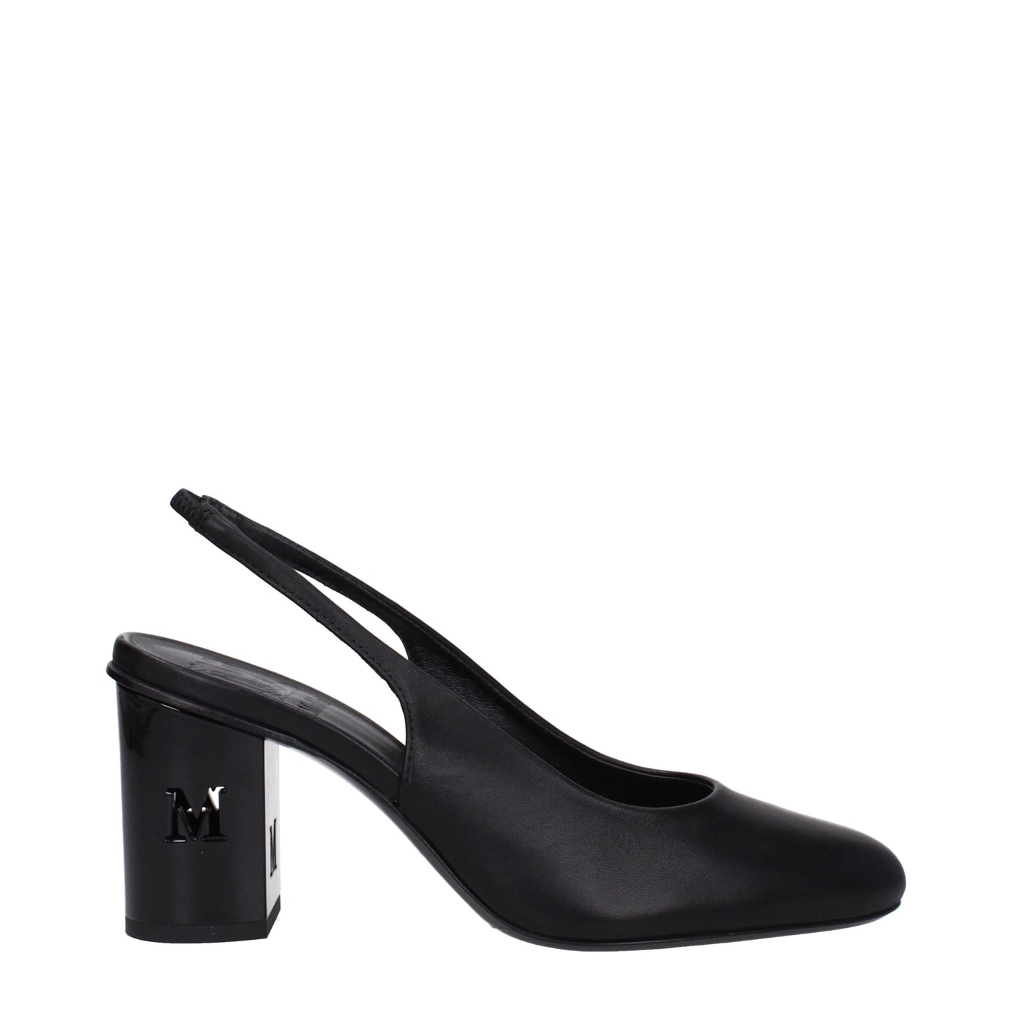 Zapatos de tacón alto de cuero negro Max Mara