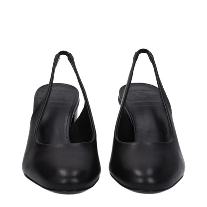 Zapatos de tacón alto de cuero negro Max Mara