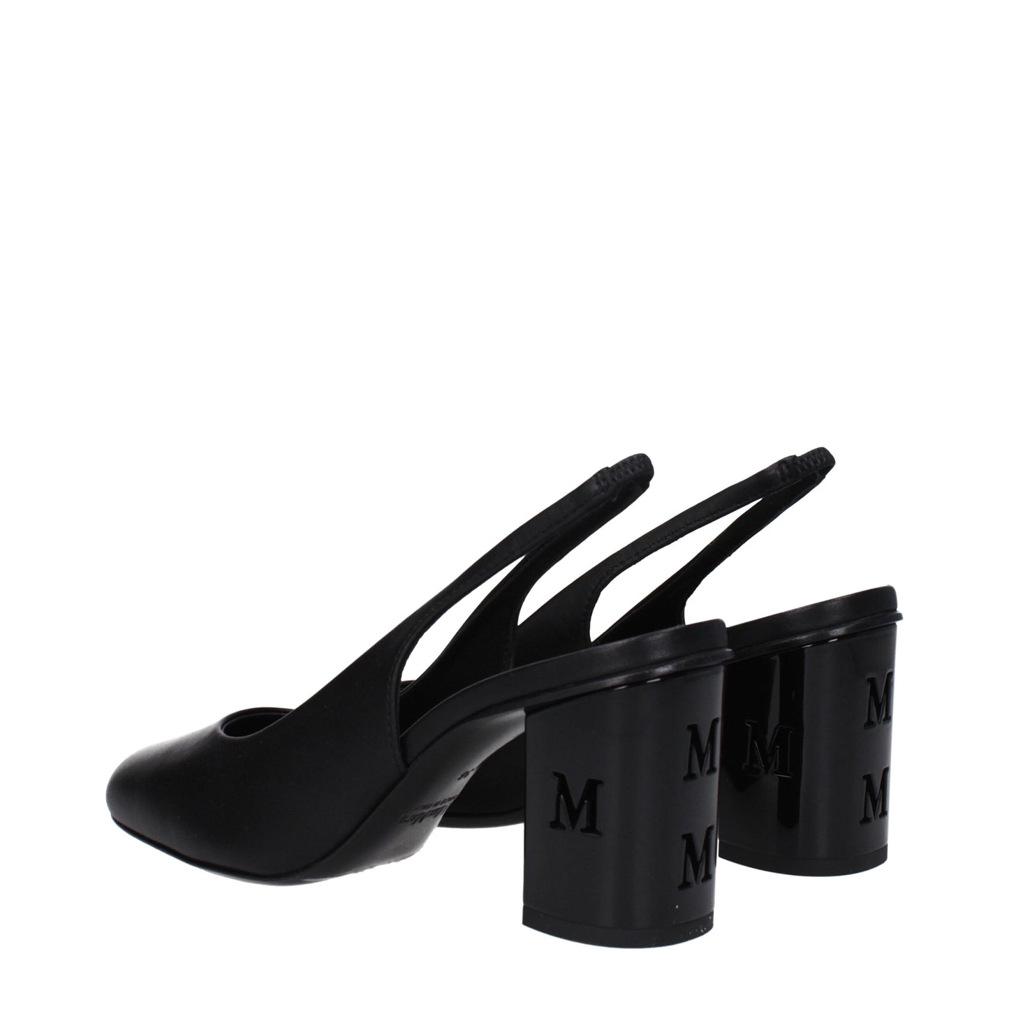 Zapatos de tacón alto de cuero negro Max Mara