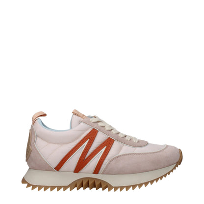 Zapatillas Moncler rosas de tela gruesa