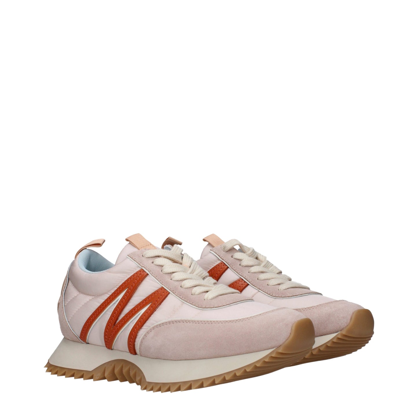 Zapatillas Moncler rosas de tela gruesa