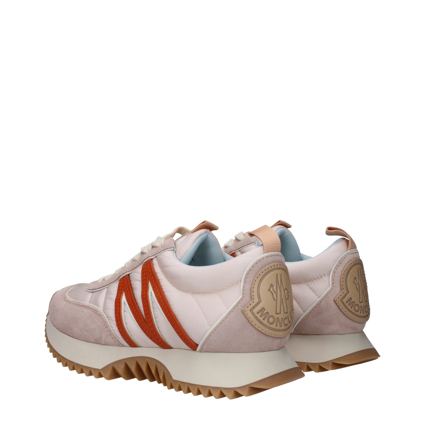 Zapatillas Moncler rosas de tela gruesa