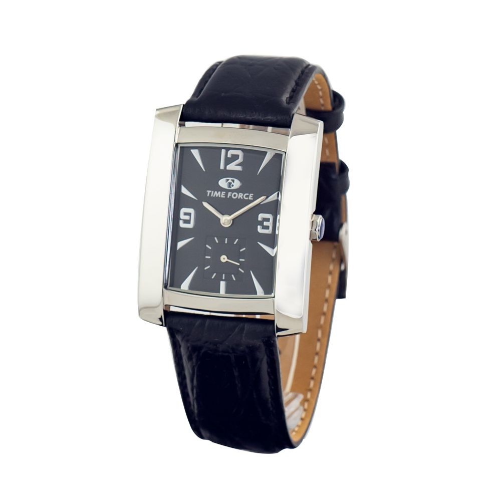 Reloj de vestir de cuero negro Time Force