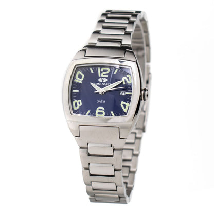 Reloj de vestir Time Force plateado de acero inoxidable