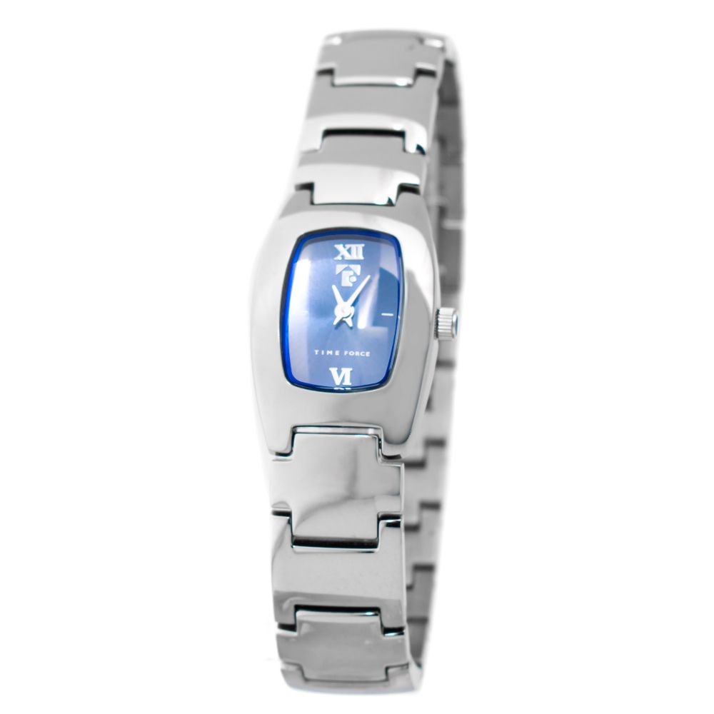 Reloj de vestir Time Force de acero inoxidable plateado