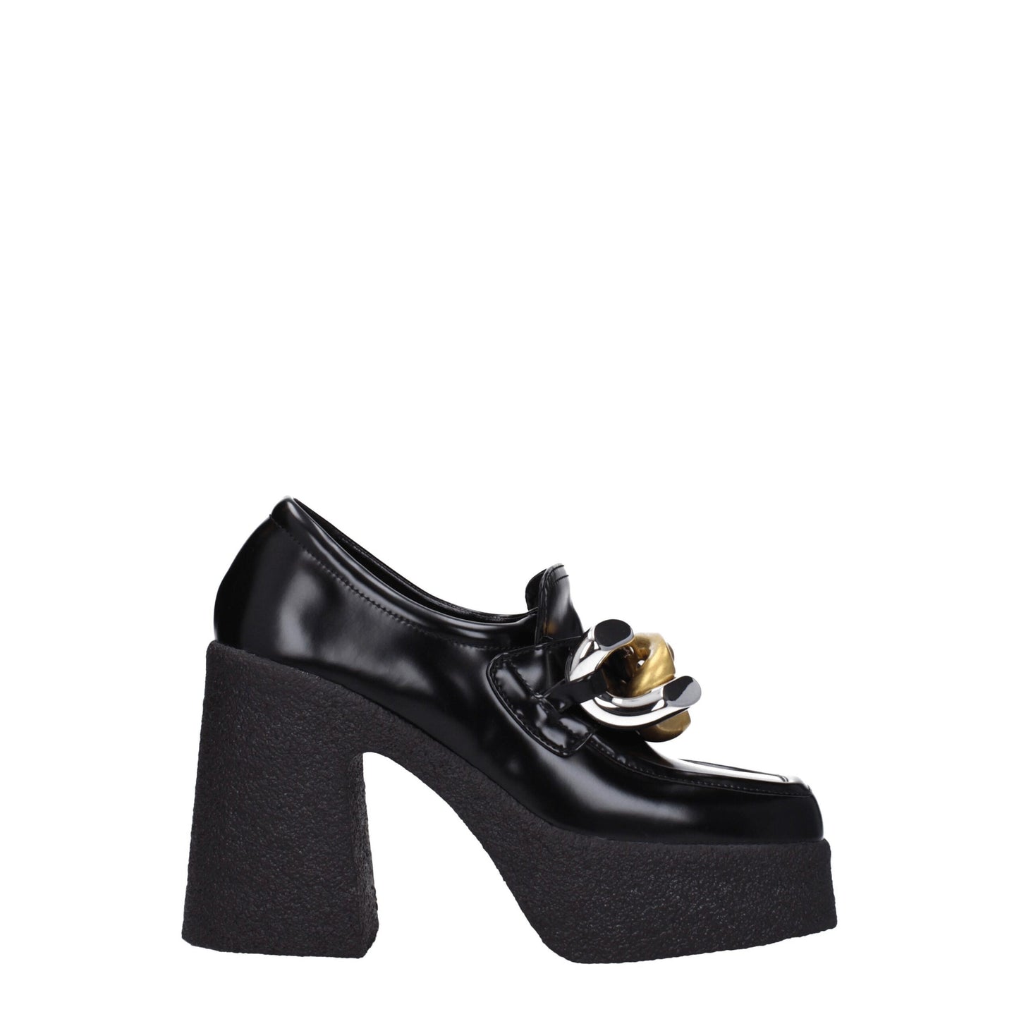 Mocasines de plataforma de cuero negro Stella McCartney