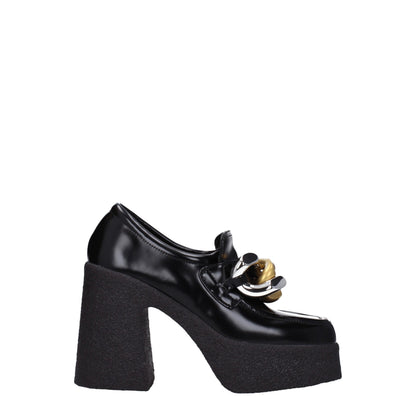 Mocasines de plataforma de cuero negro Stella McCartney