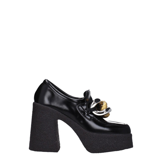 Mocasines de plataforma de cuero negro Stella McCartney