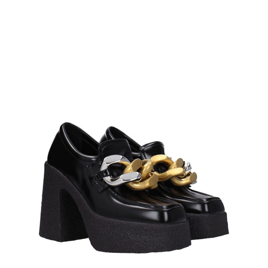 Mocasines de plataforma de cuero negro Stella McCartney