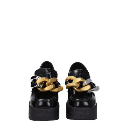 Mocasines de plataforma de cuero negro Stella McCartney