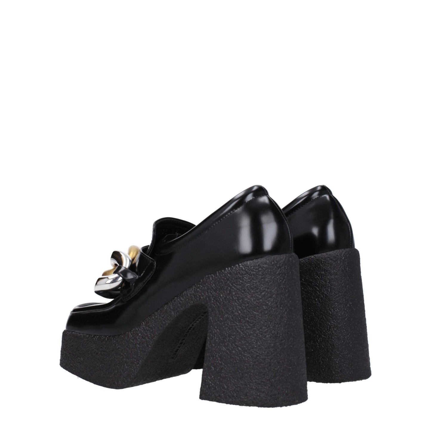 Mocasines de plataforma de cuero negro Stella McCartney