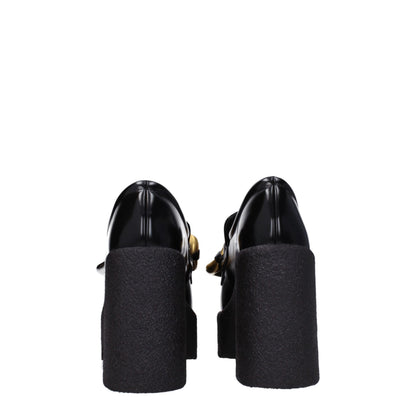 Mocasines de plataforma de cuero negro Stella McCartney