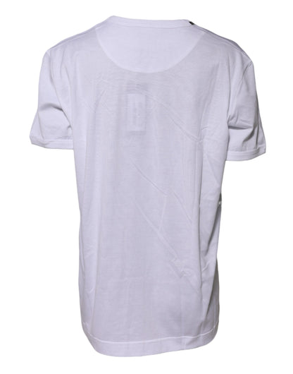 Camiseta de cuello redondo Dolce & Gabbana de algodón blanco Goodluck 2022