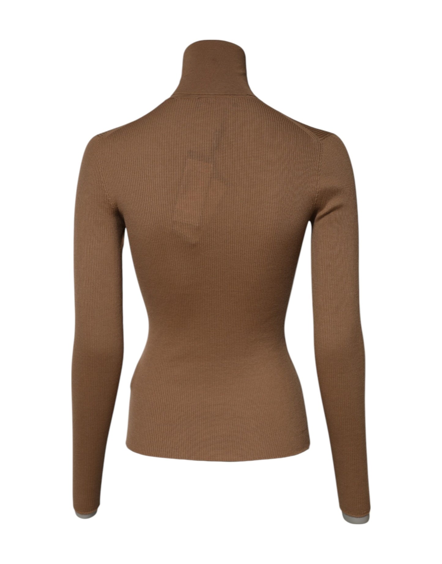 Suéter de cuello alto Dolce & Gabbana de punto marrón de manga larga