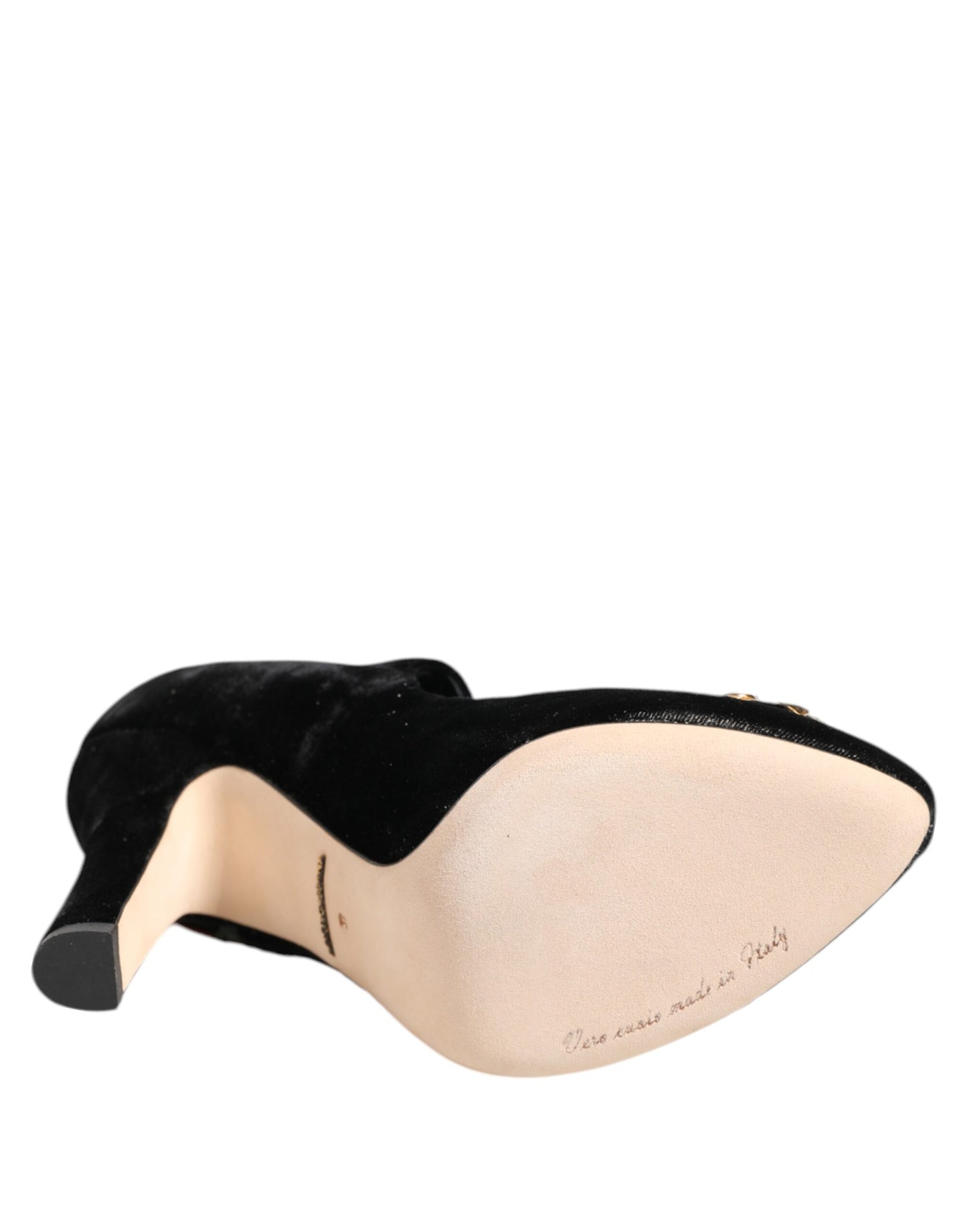 Zapatos Mary Jane con broche de cristal de rosas negras Dolce & Gabbana