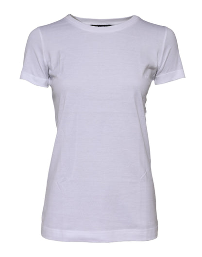 Camiseta Dolce & Gabbana de algodón blanco con cuello redondo y manga corta