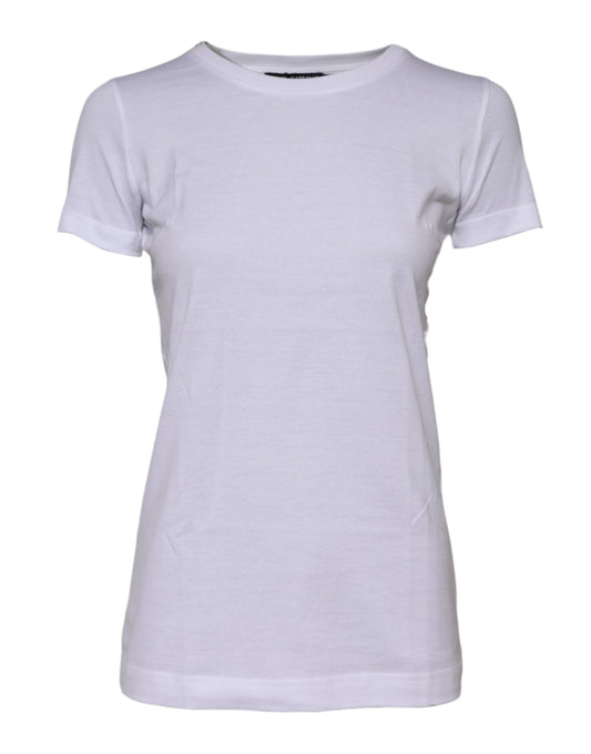 Camiseta Dolce & Gabbana de algodón blanco con cuello redondo y manga corta