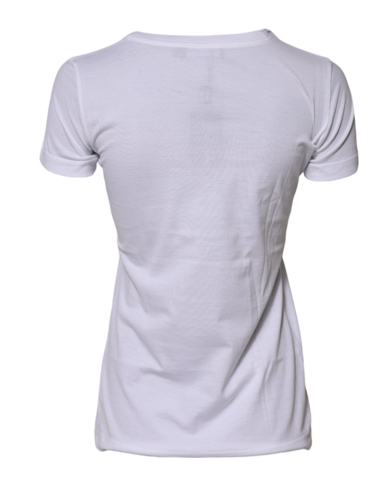 Camiseta Dolce & Gabbana de algodón blanco con cuello redondo y manga corta
