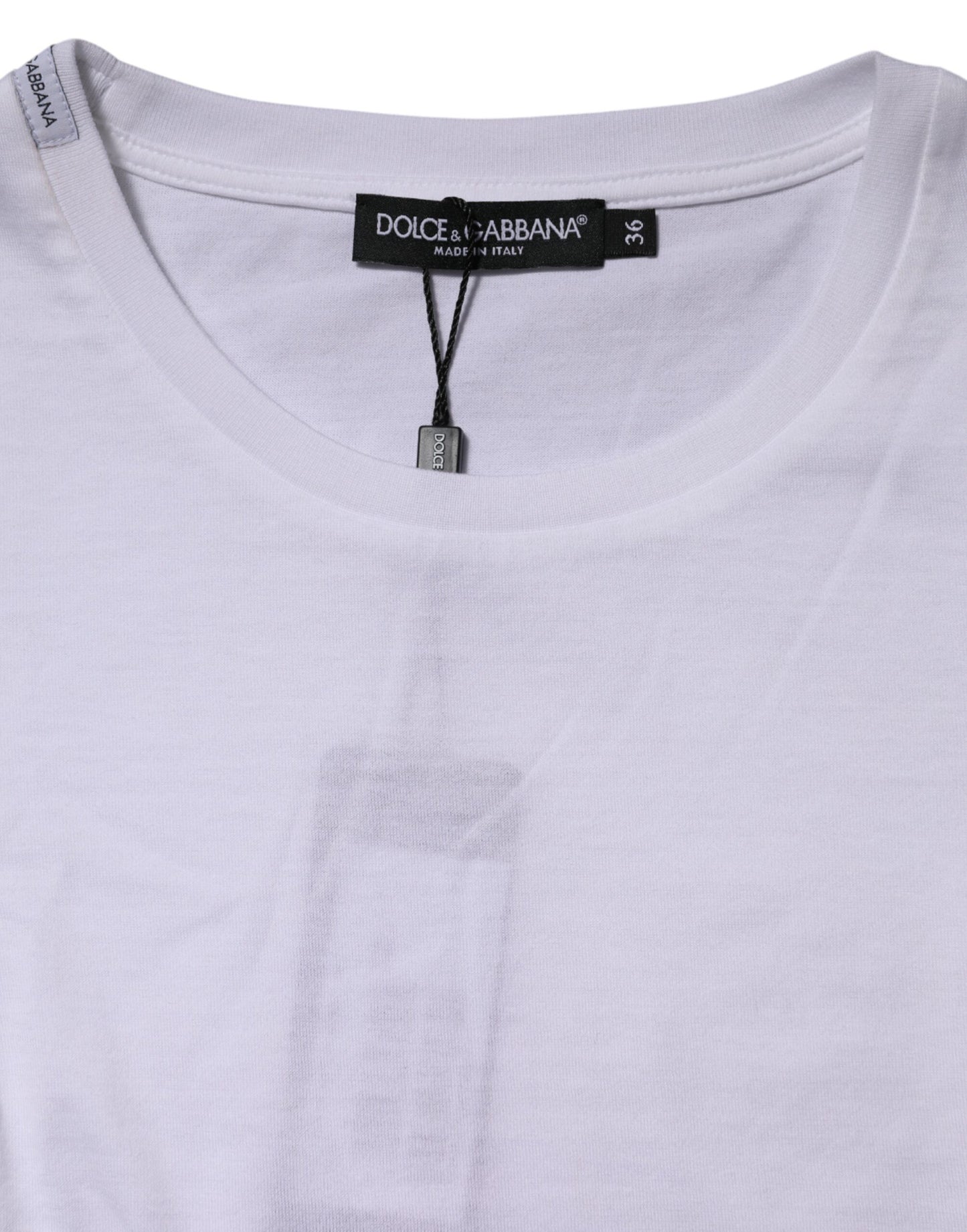 Camiseta Dolce & Gabbana de algodón blanco con cuello redondo y manga corta