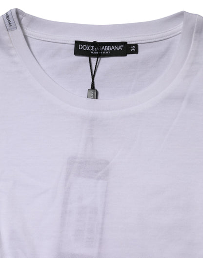 Camiseta Dolce & Gabbana de algodón blanco con cuello redondo y manga corta