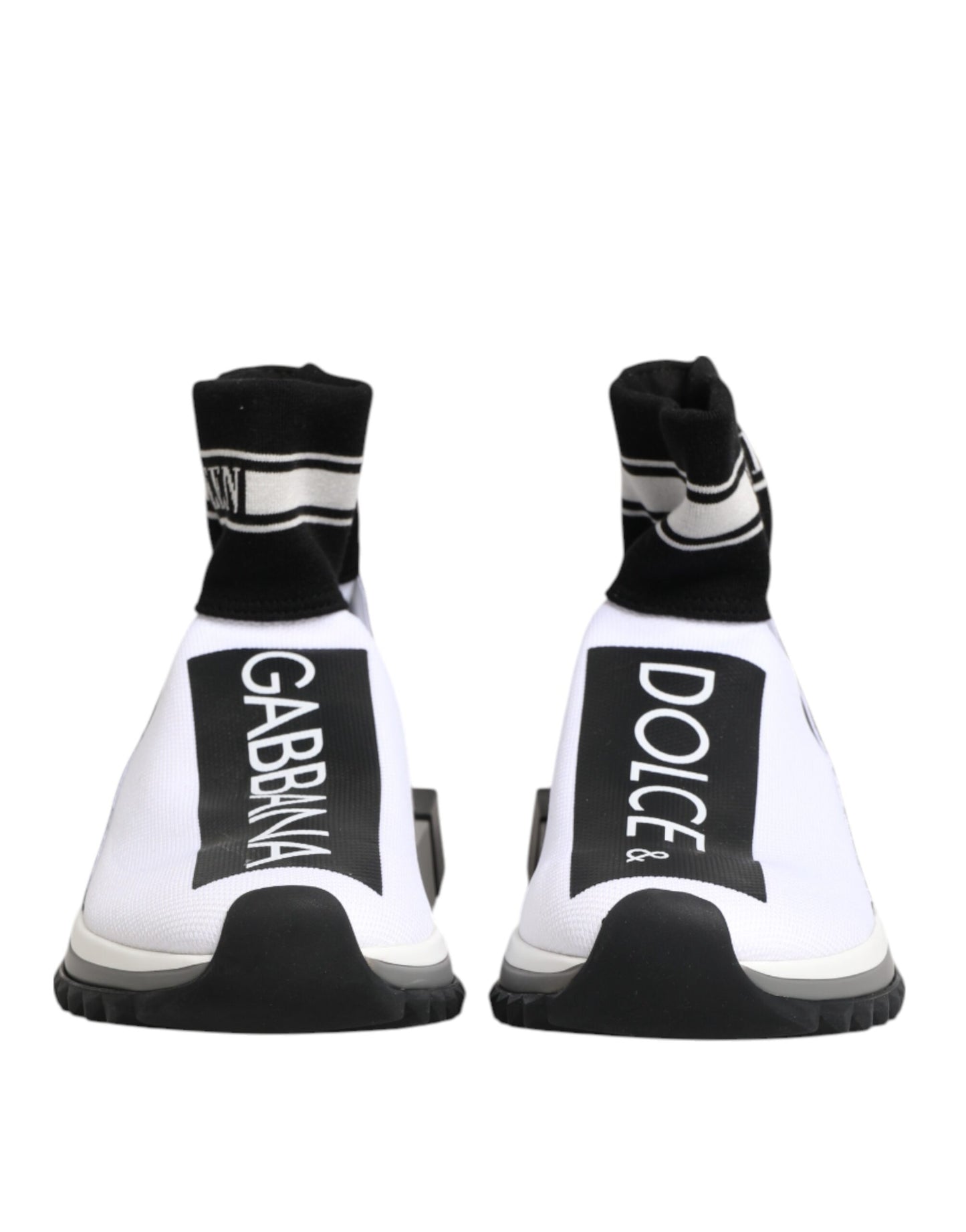 Zapatillas Dolce & Gabbana Sorrento en Blanco y Negro con Calcetín