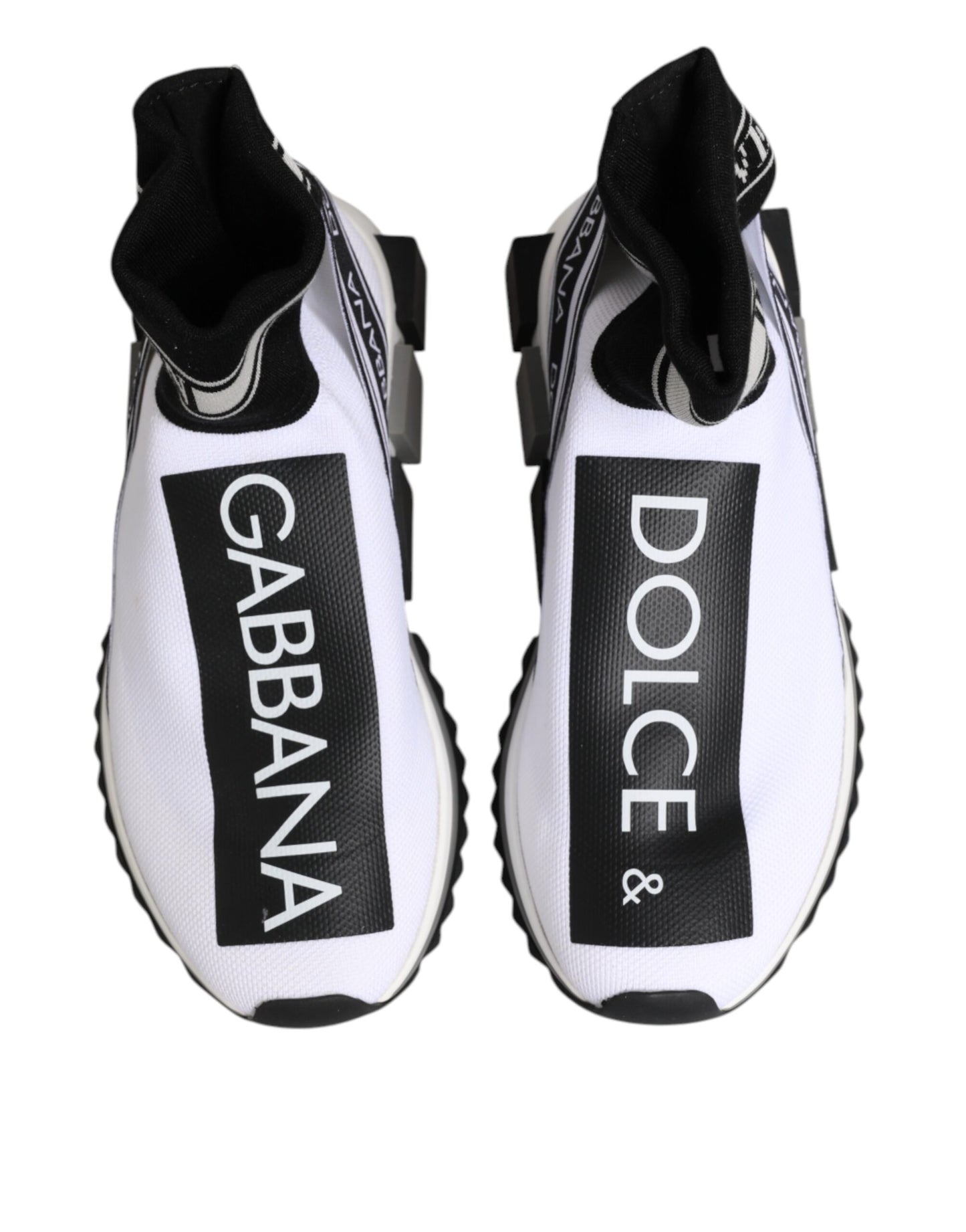 Zapatillas Dolce & Gabbana Sorrento en Blanco y Negro con Calcetín