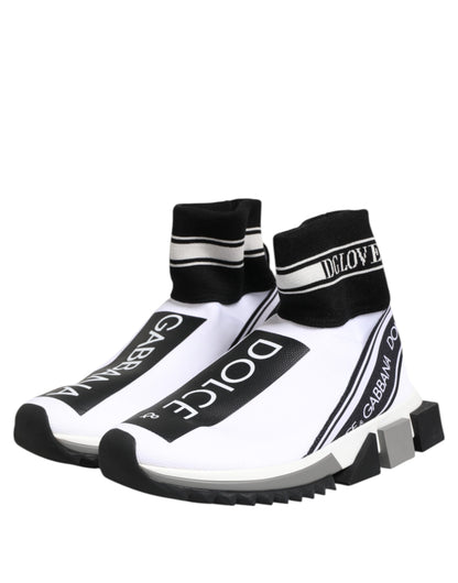 Zapatillas Dolce & Gabbana Sorrento en Blanco y Negro con Calcetín