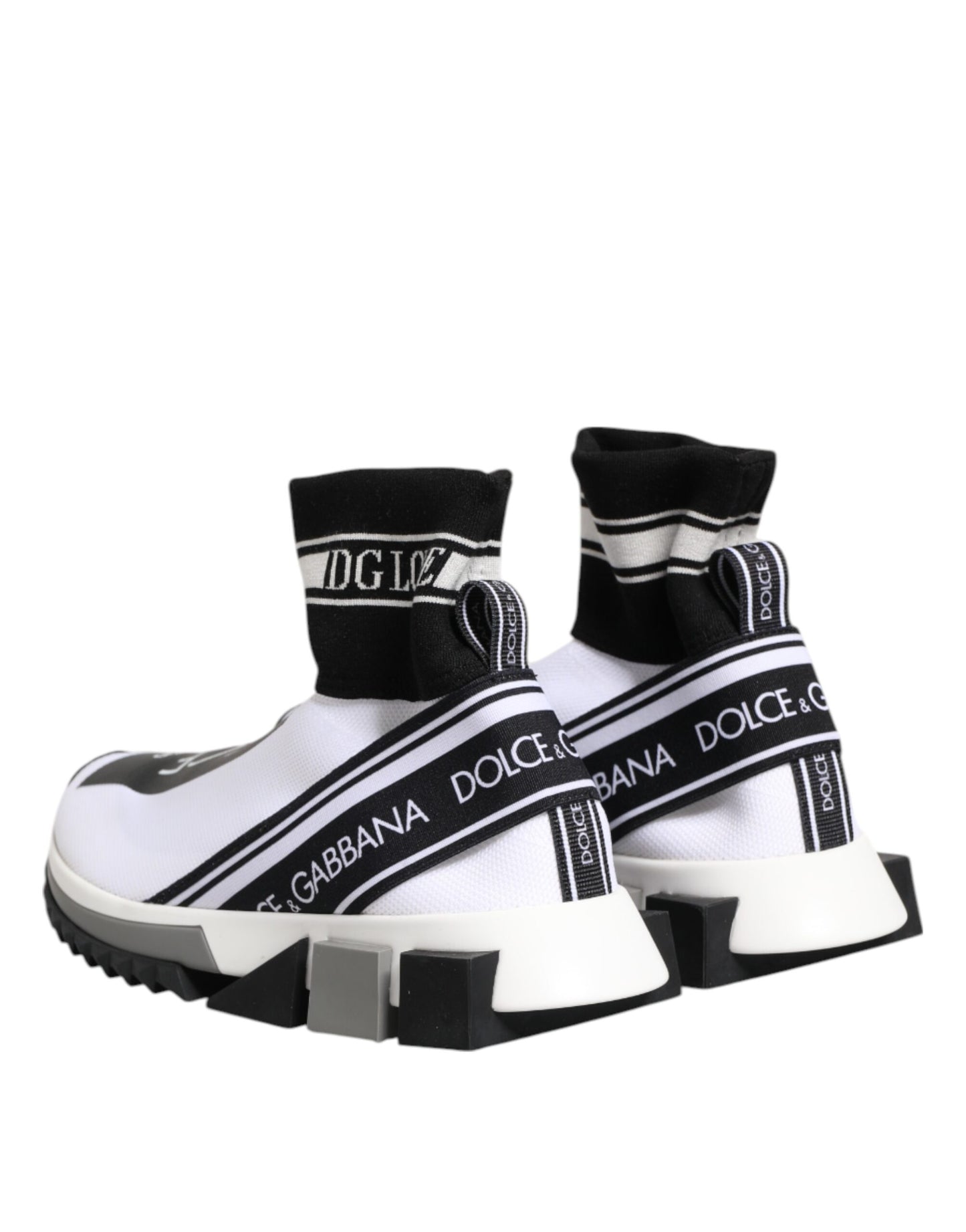 Zapatillas Dolce & Gabbana Sorrento en Blanco y Negro con Calcetín